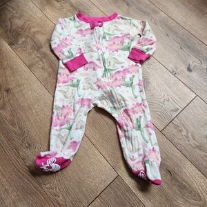 Pink and Cream Dinosaur Print Kids One Piece